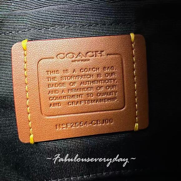 COACH Ashton Bag In Signature Jacquard Shoulder/Crossbody CBJ00 Silver/Oak/Maple - Picture 12 of 12